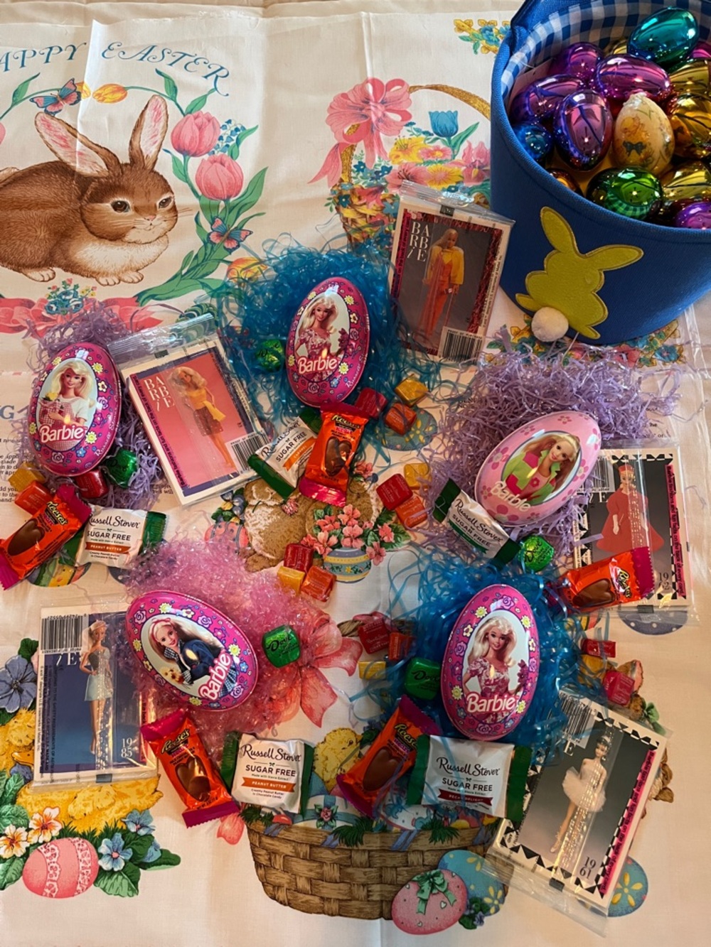 Barbie & Russell Stouffer‘s Collector Cards & Easter Eggs, filled W/ New Candy!